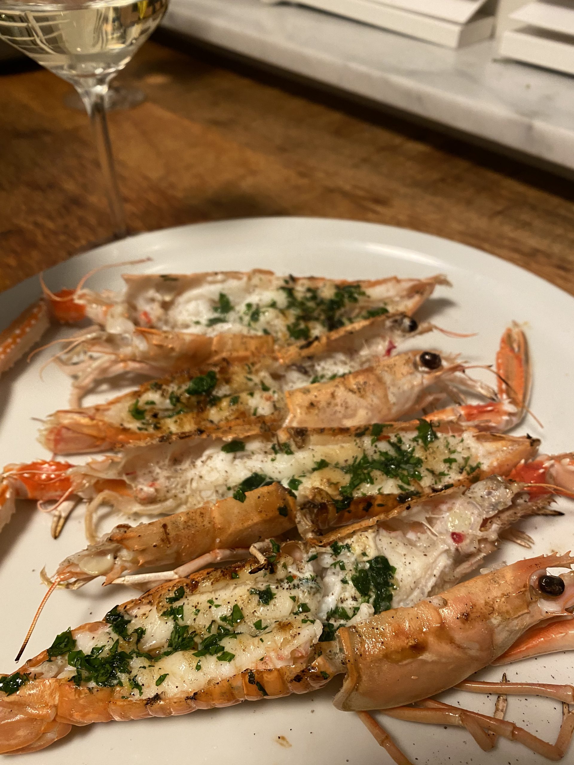 Je bekijkt nu Gegrilde langoustines