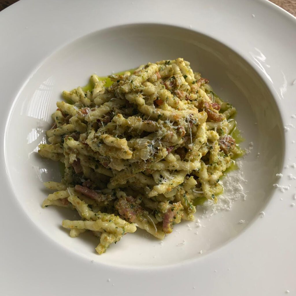 Trofie con pesto di pistacchio